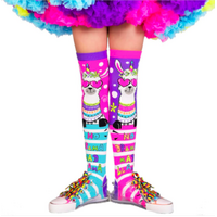 MADMIA Llama Socks Kids & Adults Long Knee High Socks - Girls Pair - Multicolour