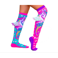 MADMIA Seahorse Girl’s Long Knee High Socks - Toddler Unisex Pair - Multicolour