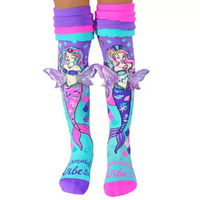 Madmia Girl's Mermaid Vibes Seaworld Colorful Pretty Socks - Pink/Purple/Green