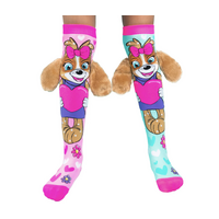 MADMIA Puppy Love Toddler Long Knee High Socks Unisex - Pink - Girls Ages 3-5