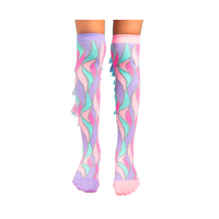 Madmia Fairy Floss Kids & Adults Long Knee High Socks - Girls Pair - Pink/Purple