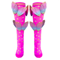 MADMIA Butterfly Toddlers Long Knee High Socks - Girl’s Pair - Colour Pink