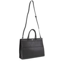 Morrissey Ladies Italian Leather Women's Computer Bag Tote Handbag - Black