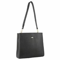 Morrissey Women's Italian Structured Leather Cross Body Bag Handbag Ladies - Black