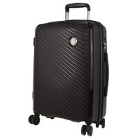 Pierre Cardin Inspired Milleni Cabin Luggage Bag Travel Carry On Suitcase 54cm (39L) - Black