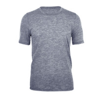 MERINO SKINS Mens Classic Crew Neck Tee Wool Thermal T-Shirt Short Sleeve - Soft Grey