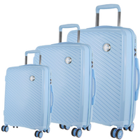 Monaco Hardshell 3-Piece Luggage Bag Set Travel Suitcase - Blue