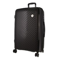 Monaco Checked Luggage Bag Travel Carry On Suitcase 75cm (124L) - Black