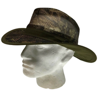 MOSSY OAK Camouflage Mens Wide Brim Mesh Hat Fedora Outback Gardening Camo