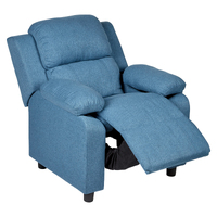 Erika Blue Kids Recliner Sofa Chair Blue Lounge Couch Armchair Childrens