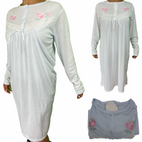 Womens Ladies Cotton Nightie Night Gown Pajamas Pyjamas Sleepwear PJ