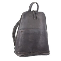 Milleni Genuine Italian Leather Soft Nappa Leather Backpack Travel Bag - Slate