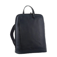 Milleni Ladies Backpack Nappa Leather Womens Shoulder Bag Rucksack Travel - Navy
