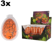 3Pcs Large T-Rex Hatching Egg Novelty Item Kids Toy Party Bag Filler