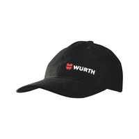 Wurth Baseball Cap Hat 100% Cotton - Black