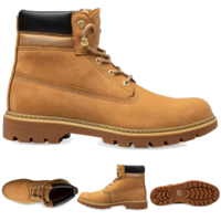 CAT Caterpillar Womens Lyric Boots Leather Lace Up Boot Shoes - Honey Reset