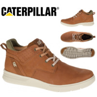 CAT Caterpillar Men's Warrant Casual Leather Water Repellant Boots Shoes Ginger