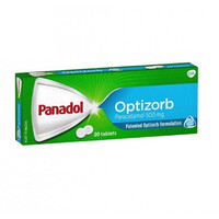 Panadol Optizorb Formulation 20 Tablets Paracetamol Pain & Fever Relief