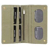 Pierre Cardin Ladies Womens Genuine Leather Bi-Fold RFID Purse Wallets - Sage