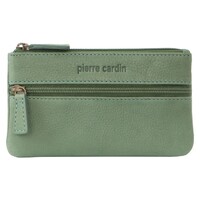 Pierre Cardin Ladies Womens Genuine Leather RFID Coin Purse Wallet - Green