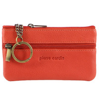 Pierre Cardin Ladies Womens Genuine Leather RFID Coin Purse Wallets - Orange