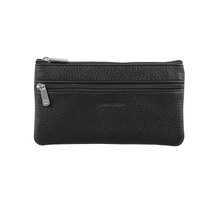 Pierre Cardin Ladies Womens Genuine Soft Leather Italian Wallet Case Purse - Black
