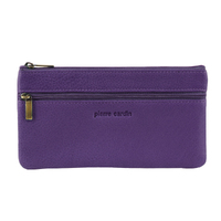 Pierre Cardin Ladies Womens Genuine Soft Leather Wallet Case Purse - Purple