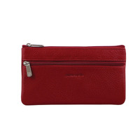 Pierre Cardin Ladies Womens Genuine Soft Leather Italian Wallet Case Purse - Red