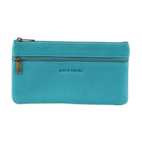 Pierre Cardin Ladies Womens Genuine Soft Leather Italian Wallet - Turquoise
