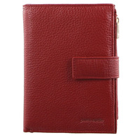 Pierre Cardin Womens Bi-Fold Italian Leather Credit Card Holder Wallet - Red