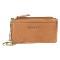 Pierre Cardin Ladies Womens Soft Italian Leather Coin Purse Holder Wallet - Tan