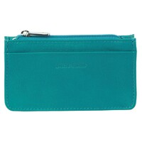 Pierre Cardin Ladies Womens Soft Italian Leather Coin Purse Holder Wallet - Turquoise