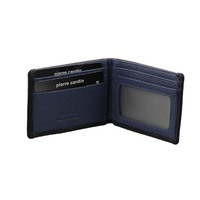 Pierre Cardin Men's Leather RFID Italian Two-Tone Wallet - Black/Navy