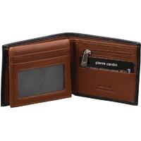 Pierre Cardin Italian Leather Mens Two Tone Bi-Fold Wallet - Black/Cognac