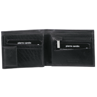 Pierre Cardin Mens Soft Rustic Leather RFID Protected Wallet - Black