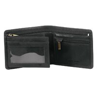 Pierre Cardin Mens RFID Rustic Wallet Genuine Italian Leather w Gift Box - Black