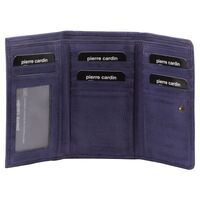 Pierre Cardin Womens Soft Italian Leather RFID Purse Wallet Rustic - Purple