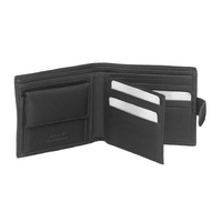 Pierre Cardin Men's Genuine Soft Italian Leather RFID Wallet - Black