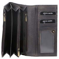 Pierre Cardin  Womens Soft Italian Leather RFID Purse Wallet - Black