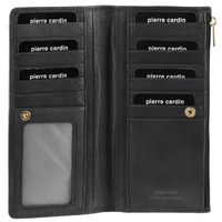 Pierre Cardin Womens Soft Italian Leather RFID Purse Wallet - Black