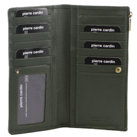 Pierre Cardin Womens Soft Italian Leather RFID Purse Wallet - Grape Green