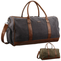 Pierre Cardin Canvas Mens Travel Bag Duffle Weekend Overnight Business Luggage