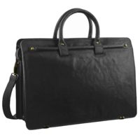 Pierre Cardin Mens Rustic Leather Computer Laptop Shoulder Bag Handbag Briefcase - Black