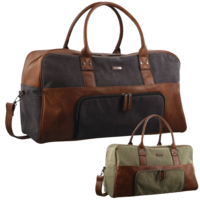 Pierre Cardin Men's Canvas Travel Overnight Bag Business Luggage Duffel Weekend