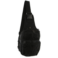 Pierre Cardin Cross Body Sling Bag Tactical Chest Shoulder Rucksack - Black