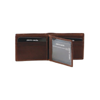Pierre Cardin Mens Leather Bi-Fold Wallet w/ RFID Protection - Brown
