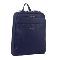 Pierre Cardin Rustic Womens Leather Backpack Bag Handbag Back Pack Travel  - Navy