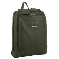 Pierre Cardin Rustic Womens Leather Backpack Bag Handbag Back Pack Travel  - Olive