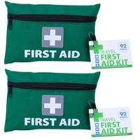 2x 92pcs TRAVEL FIRST AID KIT Medical Workplace Set Emergency Family Safety Office
