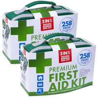 2x 258PCS PREMIUM FIRST AID KIT Medical Travel Set Emergency Family Safety Office